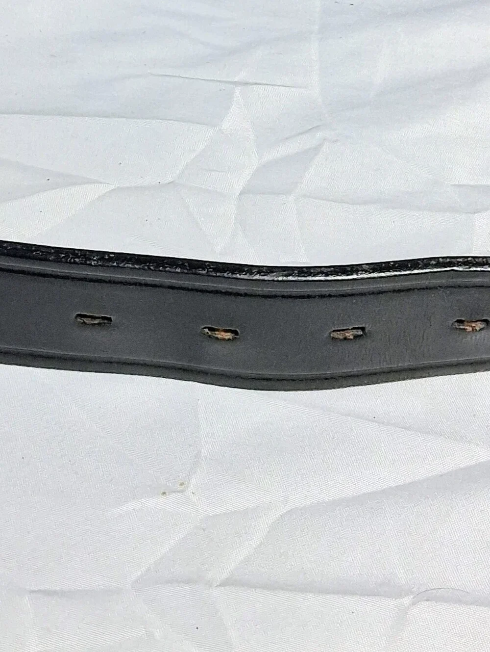 Men's Don Hume Black/Brown Genuine Fine Leather Size 34 Garrison Trouser Belt